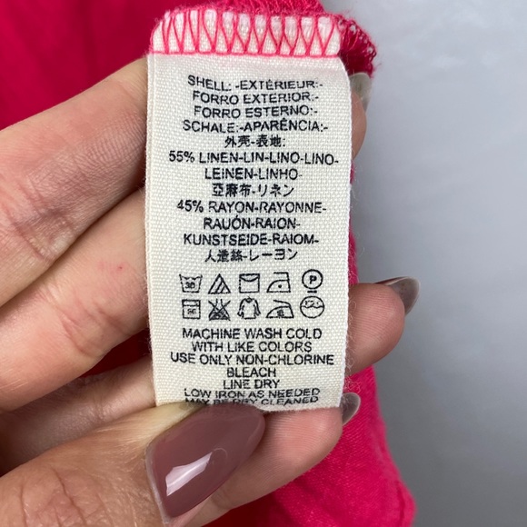 Free People romantic Santorini pink Linen blend Maxi Dress, fits like XS - Picture 11 of 12